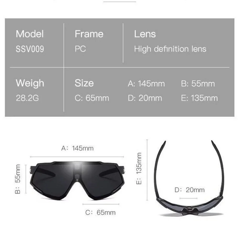 Eyewear Cycling Sunglasses for Men Women, Sports Sunglasses TR90 MTB Frame Gafas